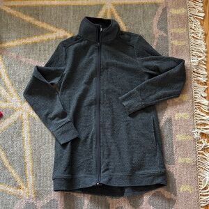 Avia Charcoal Full-Zip Textured Zip Up Jacket